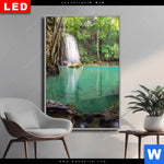 Wechselmotiv Dia Wald Wasserfall No 4 Hochformat Produktvorschau mit dem Bild Wald & Wasserfall No. 4 im Format Hochformat.