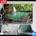 Wechselmotiv Dia Wald Wasserfall No 4 Querformat Produktvorschau mit dem Bild Wald & Wasserfall No. 4 im Format Querformat.