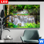 Wechselmotiv Dia Wald Wasserfall No 6 Querformat Produktvorschau mit dem Bild Wald & Wasserfall No. 6 im Format Querformat.