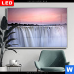 Wechselmotiv Dia Wasserfall Bei Abendroete Querformat Produktvorschau mit dem Bild Wasserfall bei Abendröte im Format Querformat.