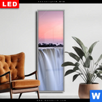 Wechselmotiv Dia Wasserfall Bei Abendroete Schmal Produktvorschau mit dem Bild Wasserfall bei Abendröte im Format Schmal.