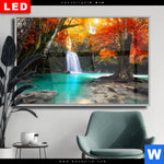 Wechselmotiv Dia Wasserfall Im Wald Querformat Produktvorschau mit dem Bild Wasserfall im Wald im Format Querformat.