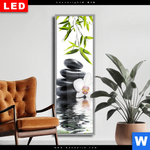 Wechselmotiv Dia Weisse Orchidee Zensteine Schmal Produktvorschau mit dem Bild Weiße Orchidee & Zensteine im Format Schmal.