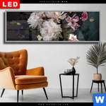 Wechselmotiv Dia Weisse Pfingstrosen Panorama Produktvorschau mit dem Bild Weiße Pfingstrosen im Format Panorama.