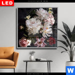 Wechselmotiv Dia Weisse Pfingstrosen Quadrat Produktvorschau mit dem Bild Weiße Pfingstrosen im Format Quadrat.