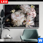 Wechselmotiv Dia Weisse Pfingstrosen Querformat Produktvorschau mit dem Bild Weiße Pfingstrosen im Format Querformat.