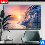 Wechselmotiv Dia Welle Im Sonnenuntergang Querformat Produktvorschau mit dem Bild Welle im Sonnenuntergang im Format Querformat.