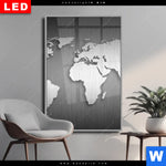 Wechselmotiv Dia Weltkarte Edelstahloptik Hochformat Produktvorschau mit dem Bild Weltkarte Edelstahloptik im Format Hochformat.