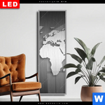 Wechselmotiv Dia Weltkarte Edelstahloptik Schmal Produktvorschau mit dem Bild Weltkarte Edelstahloptik im Format Schmal.