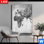 Wechselmotiv Dia Weltkarte Grautoene Hochformat Produktvorschau mit dem Bild Weltkarte Grautöne im Format Hochformat.