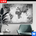 Wechselmotiv Dia Weltkarte Grautoene Querformat Produktvorschau mit dem Bild Weltkarte Grautöne im Format Querformat.