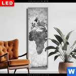 Wechselmotiv Dia Weltkarte Grautoene Schmal Produktvorschau mit dem Bild Weltkarte Grautöne im Format Schmal.