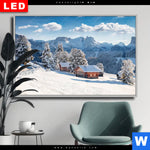 Wechselmotiv Dia Winteridylle In Den Bergen Querformat Produktvorschau mit dem Bild Winteridylle in den Bergen im Format Querformat.