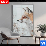 Wechselmotiv Dia Winterstille Der Fuchs Hochformat Produktvorschau mit dem Bild Winterstille - Der Fuchs im Format Hochformat.