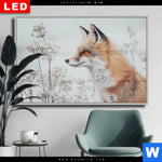 Wechselmotiv Dia Winterstille Der Fuchs Querformat Produktvorschau mit dem Bild Winterstille - Der Fuchs im Format Querformat.