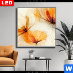 Wechselmotiv Dia Zarte Blueten In Orange Quadrat Produktvorschau mit dem Bild Zarte Blüten in Orange im Format Quadrat.