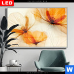 Wechselmotiv Dia Zarte Blueten In Orange Querformat Produktvorschau mit dem Bild Zarte Blüten in Orange im Format Querformat.