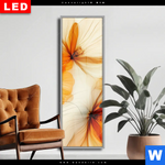 Wechselmotiv Dia Zarte Blueten In Orange Schmal Produktvorschau mit dem Bild Zarte Blüten in Orange im Format Schmal.