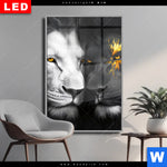 Wechselmotiv Dia Zwei Loewen Schwarz Weiss Hochformat Produktvorschau mit dem Bild Zwei Löwen Schwarz & Weiß im Format Hochformat.