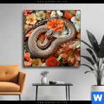 Wechselmotiv Die Schlange Verfuehrerische Tarnung Quadrat Produktvorschau mit dem Bild Die Schlange - Verführerische Tarnung im Format Quadrat.