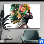 Wechselmotiv Doppelbelichtung Portraet Einer Afrikanischen Frau Querformat Produktvorschau mit dem Bild Doppelbelichtung Porträt einer afrikanischen Frau im Format Querformat.