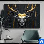 Wechselmotiv Edler Hirsch In Fokus Querformat Produktvorschau mit dem Bild Edler Hirsch in Fokus im Format Querformat.