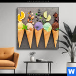 Wechselmotiv Eisgenuss In Perfektion Quadrat Produktvorschau mit dem Bild Eisgenuss in Perfektion im Format Quadrat.