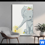 Wechselmotiv Elefant Entlein Hochformat Produktvorschau mit dem Bild Elefant & Entlein im Format Hochformat.