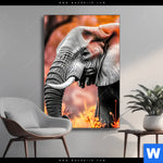 Wechselmotiv Elefant Savannenzauber In Afrika Hochformat Produktvorschau mit dem Bild Elefant - Savannenzauber in Afrika im Format Hochformat.