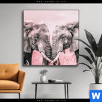 Wechselmotiv Elefanten Harmonie In Pastell Quadrat Produktvorschau mit dem Bild Elefanten - Harmonie in Pastell im Format Quadrat.