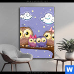 Wechselmotiv Eulenfamilie Hochformat Produktvorschau mit dem Bild Eulenfamilie im Format Hochformat.