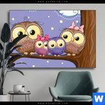 Wechselmotiv Eulenfamilie Querformat Produktvorschau mit dem Bild Eulenfamilie im Format Querformat.