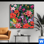 Wechselmotiv Exotische Tropenpflanzen Quadrat Produktvorschau mit dem Bild Exotische Tropenpflanzen im Format Quadrat.