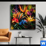 Wechselmotiv Exotische Tropische Pflanzen Quadrat Produktvorschau mit dem Bild Exotische tropische Pflanzen im Format Quadrat.