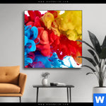 Wechselmotiv Farbe Im Wasser Bunt Quadrat Produktvorschau mit dem Bild Farbe im Wasser - bunt im Format Quadrat.