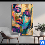 Wechselmotiv Farbexplosion Portraet Florence Hochformat Produktvorschau mit dem Bild Farbexplosion - Porträt Florence im Format Hochformat.