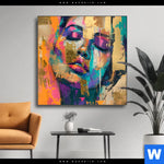 Wechselmotiv Farbexplosion Portraet Florence Quadrat Produktvorschau mit dem Bild Farbexplosion - Porträt Florence im Format Quadrat.