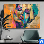 Wechselmotiv Farbexplosion Portraet Florence Querformat Produktvorschau mit dem Bild Farbexplosion - Porträt Florence im Format Querformat.