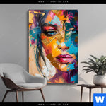 Wechselmotiv Farbexplosion Portraet Lola Hochformat Produktvorschau mit dem Bild Farbexplosion - Porträt Lola im Format Hochformat.