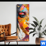 Wechselmotiv Farbexplosion Portraet Lola Schmal Produktvorschau mit dem Bild Farbexplosion - Porträt Lola im Format Schmal.