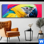 Wechselmotiv Federn Papagei Panorama Produktvorschau mit dem Bild Federn Papagei im Format Panorama.