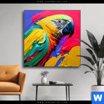 Wechselmotiv Federn Papagei Quadrat Produktvorschau mit dem Bild Federn Papagei im Format Quadrat.