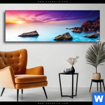 Wechselmotiv Felsen Im Meer Panorama Produktvorschau mit dem Bild Felsen im Meer im Format Panorama.