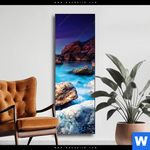 Wechselmotiv Felsen Im Meer Schmal Produktvorschau mit dem Bild Felsen im Meer im Format Schmal.