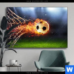 Wechselmotiv Feuriger Fussball Querformat Produktvorschau mit dem Bild Feuriger Fussball im Format Querformat.
