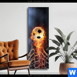 Wechselmotiv Feuriger Fussball Schmal Produktvorschau mit dem Bild Feuriger Fussball im Format Schmal.