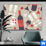 Wechselmotiv Flaschen Glaeser No 2 Querformat Produktvorschau mit dem Bild Flaschen & Gläser No. 2 im Format Querformat.