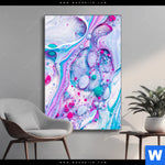 Wechselmotiv Fluid Art Bubbless Aquamarin Hochformat Produktvorschau mit dem Bild Fluid Art - Bubbless Aquamarin im Format Hochformat.