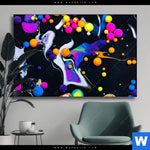 Wechselmotiv Fluid Art Bubbless Neon Querformat Produktvorschau mit dem Bild Fluid Art - Bubbless Neon im Format Querformat.