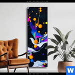 Wechselmotiv Fluid Art Bubbless Neon Schmal Produktvorschau mit dem Bild Fluid Art - Bubbless Neon im Format Schmal.